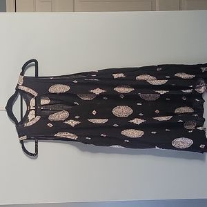 Free People Black and White Sleeveless Top